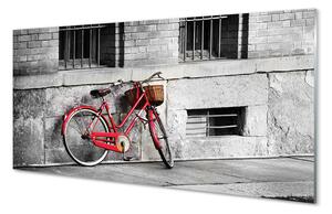 Tablouri acrilice bicicletă roșie cu un coș
