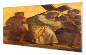 Panouri de sticlă Isus oamenii cruce