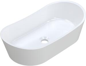 Ruvetti Arina lavoar 60x30 cm ovale de blat alb luciu DOL_ARI6030