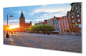 Panouri de sticlă Gdańsk vechi oraș răsărit de soare