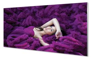 Tablouri acrilice Femeie violet