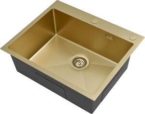 Ruvetti Masivo chiuveta cu dozator 60x50 cm auriu 5002M_PVD_CH60_W