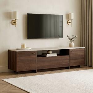 Alvar - Travertine, Milano Walnut