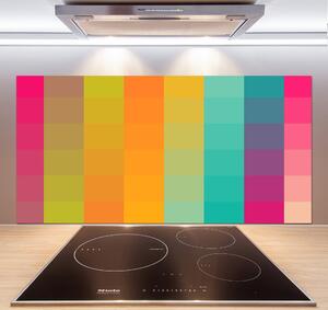 Panou perete bucătărie pătrate colorate