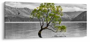 Tablou copacului în mijlocul lacului (120x50 cm)