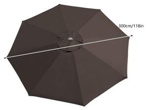 Umbrela de gradina diametru 300 cm, impermeabila, unghi inclinare reglabil, cadru otel, maro