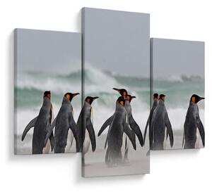 Tablou pinguini în ocean (90x60 cm)