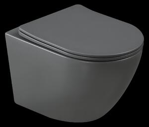 Invena Tavro, vas de toaletă suspendat 490x360x350 mm + capac WC, QFS, gri, INV-CE-71-007-Y