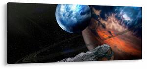 Tablou planetei în cosmos (120x50 cm)