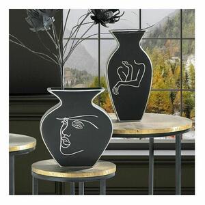 Vaza decorativa, Ceramica, Negru, Body Shape