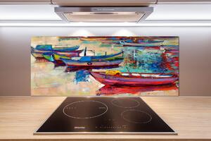 Panou de bucătărie barci colorate