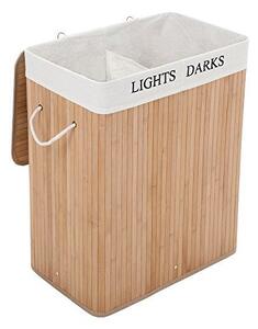 Cos de rufe, Songmics, Lemn, Natural, LCB64Y, 100L, 52 x 32 x 62 cm