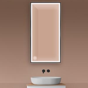 Oltens Nordlis oglindă 60x120 cm dreptunghiular cu iluminare cu covoraș de încălzire negru 64107300
