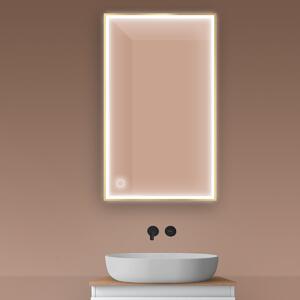 Oltens Nordlis oglindă 60x100 cm dreptunghiular cu iluminare cu covoraș de încălzire auriu 64106800