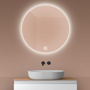 Oltens Nordlis oglindă 80x80 cm rotund cu iluminare cu covoraș de încălzire 64109000