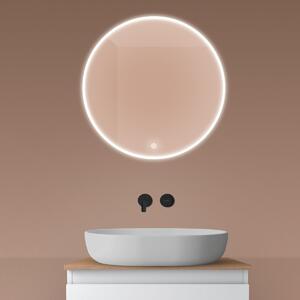 Oltens Nordlis oglindă 60x60 cm rotund cu iluminare cu covoraș de încălzire 64100000