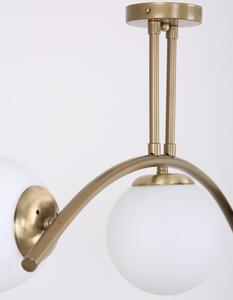 Plafonieră alb-auriu cu abajur din sticlă ø 15 cm Yay – Squid Lighting