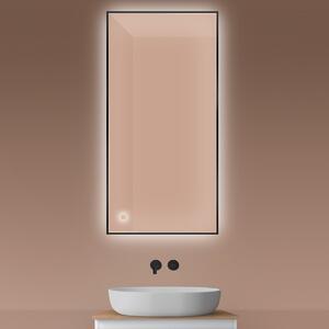 Oltens Nordlis oglindă 60x120 cm dreptunghiular cu iluminare cu covoraș de încălzire negru 64112300