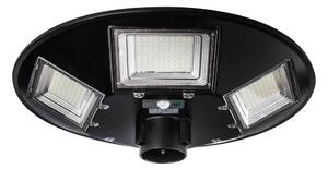 Lampă LED stradală solară cu senzor LED/22W/6V 6500K IP65 negru + telecomandă