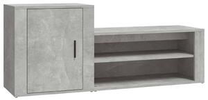 Pantofar, gri beton, 130x35x54 cm, lemn compozit