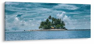 Tablou insula în mare (120x50 cm)