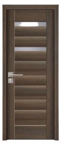 Usa Interior din MDF Novo Doors ND02 LUX PREMIUM, Cadru din Lemn Masiv, KIT COMPLET, Toc Reglabil de 10 CM INCLUS, Plinta pe Ambele Parti (Culoare: Wenge, Dimensiune: 60 cm, Maner: Patrat argintiu crom, Toc: Reglabil 10 cm)