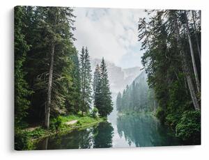 Tablou lacului în pădure (70x50 cm)