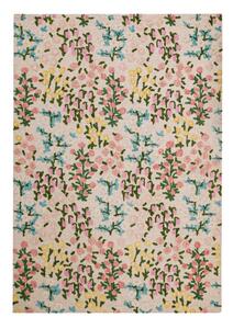 Covor crem țesut manual din lână 160x230 cm Emilia Floral – Flair Rugs