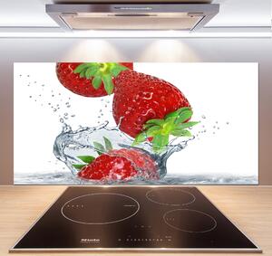 Panou de bucătărie Căpșuni și apă
