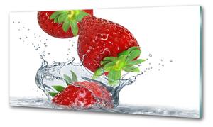 Panou de bucătărie Căpșuni și apă