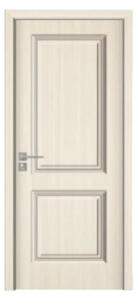 Usa Interior din MDF Novo Doors ND09 LUX PREMIUM, Cadru din Lemn Masiv, KIT COMPLET, Toc Reglabil de 10 CM INCLUS, Plinta pe Ambele Parti (Culoare: Crem, Dimensiune: 60 cm, Maner: Patrat argintiu crom, Toc: Reglabil 10 cm)