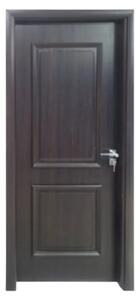 Usa Interior din MDF Novo Doors ND09 LUX PREMIUM, Cadru din Lemn Masiv, KIT COMPLET, Toc Reglabil de 10 CM INCLUS, Plinta pe Ambele Parti (Culoare: Wenge, Dimensiune: 60 cm, Maner: Patrat argintiu crom, Toc: Reglabil 10 cm)