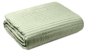 Cuvertură verde matlasată pentru pat dublu 220x230 cm Quilted Lines – Bianca