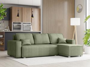 Canapea colt extensibila SMART COSARO menta, cu colt bilateral + 2 perne CADOU