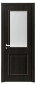 Usa Interior din MDF Novo Doors ND10 LUX PREMIUM, Cadru din Lemn Masiv, KIT COMPLET, Toc Reglabil de 10 CM INCLUS, Plinta pe Ambele Parti (Culoare: Wenge, Dimensiune: 60 cm, Maner: Patrat argintiu crom, Toc: Reglabil 10 cm)