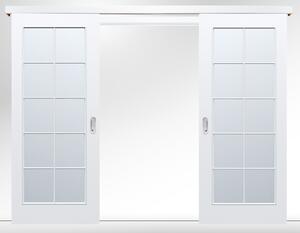 Usa glisanta dubla HDF aplicata pe perete PORTA Decor model C