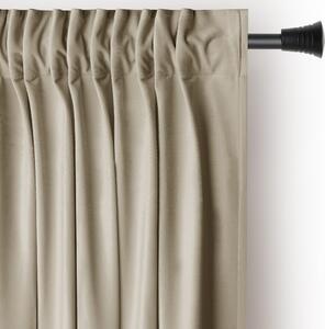 Draperie maro/bej dimout (semi-opacă) din catifea 140x245 cm Pleat – Restilo