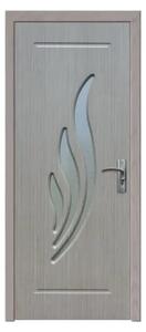 Usa Interior din MDF Novo Doors ND310, Cadru din Lemn Masiv, Geam Sablat, KIT COMPLET, Toc , Manere si balamale incluse (Culoare: Gri, Dimensiune: 70 cm, Maner: Standard, Toc: Fix)