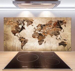 Sticlă pentru bucătărie Harta lemnului mondial