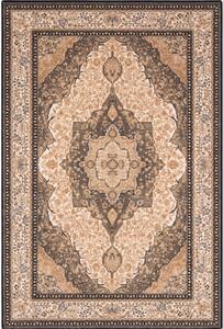 Covor maro deschis din lână 133x180 cm Charlotte – Agnella