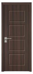 Usa Interior din MDF Novo Doors ND82, Cadru din Lemn Masiv, KIT COMPLET, Toc , Manere si balamale incluse (Culoare: Wenge, Dimensiune: 60 cm, Maner: Standard, Toc: Fix)