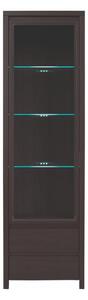 Vitrine KASPIAN REG1W2S, wenge, PAL infoliat/sticla, 57x41x201 cm