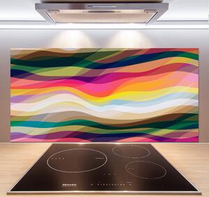 Panou perete bucătărie valuri abstracte