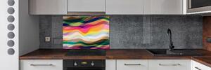 Panou perete bucătărie valuri abstracte