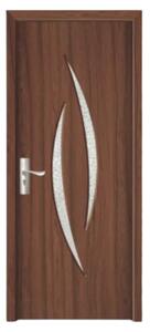 Usa Interior din MDF Novo Doors ND100, Cadru din Lemn Masiv, Geam Sablat, KIT COMPLET, Toc , Manere si balamale incluse (Culoare: Nuc, Dimensiune: 60 cm, Maner: Standard, Toc: Fix)