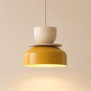 ALDEX Lampă suspendată Uto, galben/crem, Ø 30 cm, metal, reglabil, Multicolor, Camera de zi / sufragerie, Metal, Modern