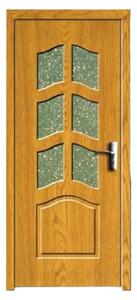 Usa Interior din MDF Novo Doors ND109, Cadru din Lemn Masiv, Geam Sablat, KIT COMPLET, Toc , Manere si balamale incluse (Culoare: Stejar Deschis, Dimensiune: 60 cm, Maner: Standard, Toc: Fix)