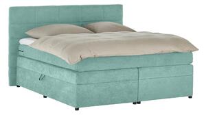 Pat Boxspring Gibson, cu ladă de depozitare, saltea și topper incluse, Menta-Enjoy / 140x200