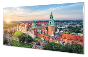 Panouri de sticlă castel Cracovia panorama răsărit de soare