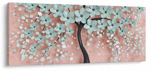 Tablou - Flori albastre în pastel (120x50 cm)